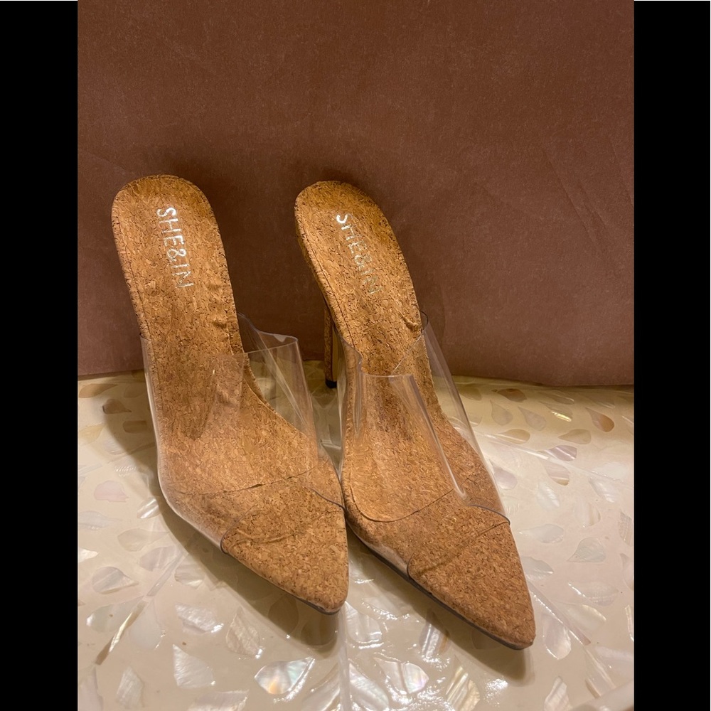 Flirty SHEIN Clear Cork Heel